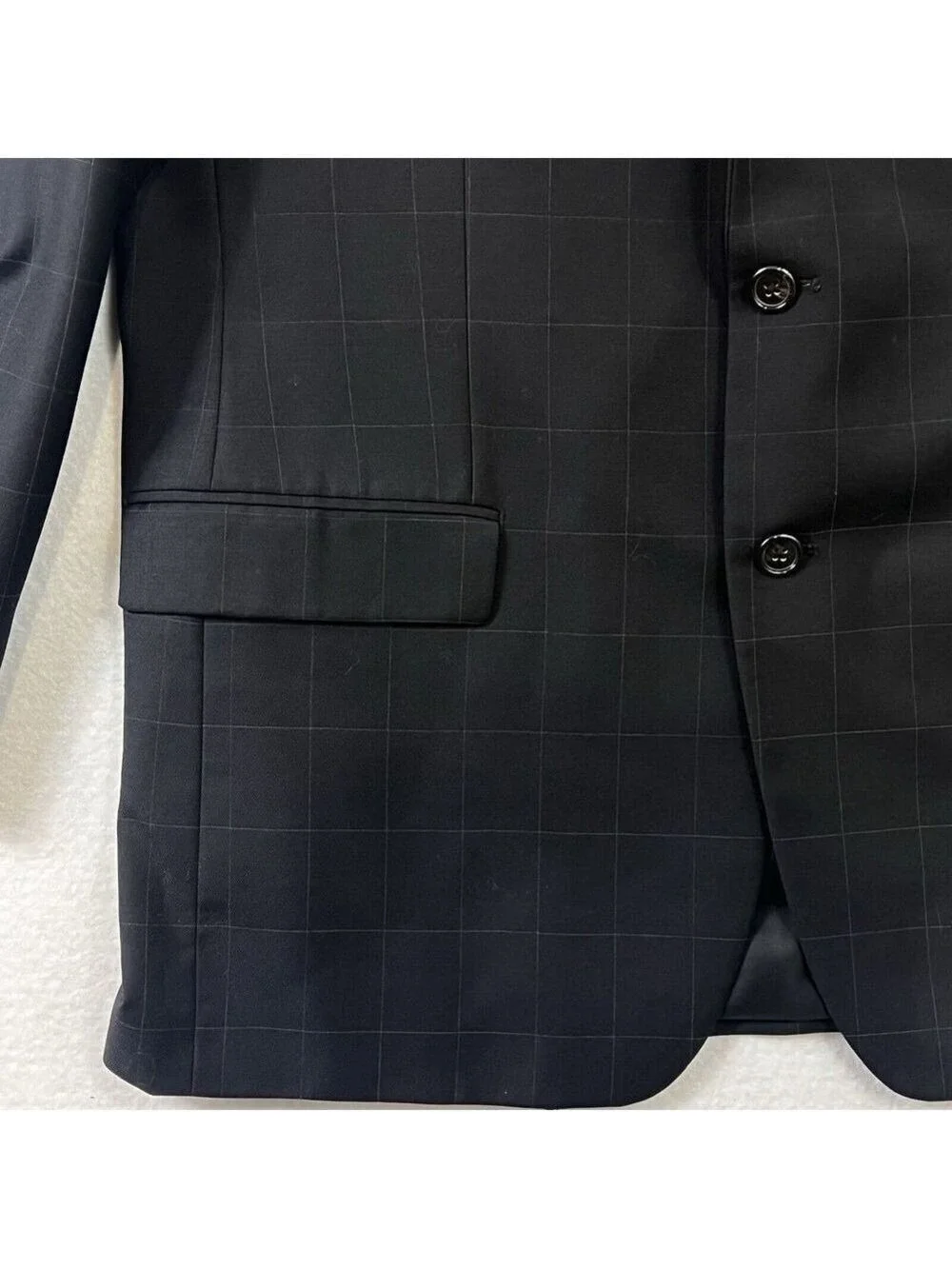 Ralph Lauren Mens Suit Jacket Sport Blazer Black Wool 44L Dillards Exclusive